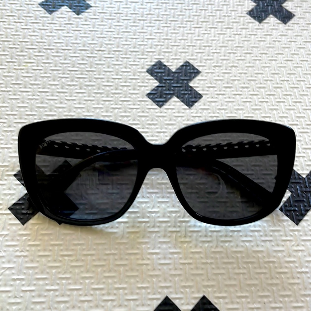 Todd Black Woven Sunglasses